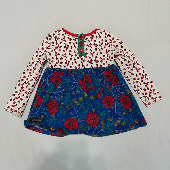 Matilda Jane Girls 12-18 Months Long Sleeve Top Shirt Berry Floral Winter Tunic - Picture 4 of 4